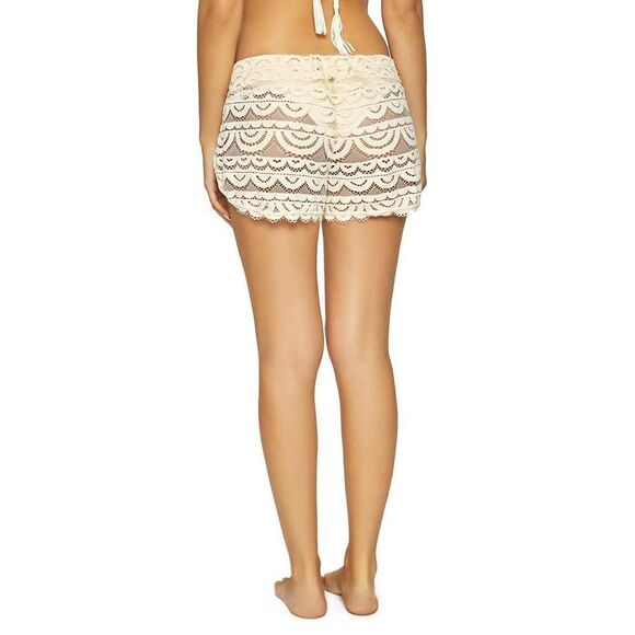 New. Pilyq ivory lace coverup shorts. Retails $144.  XS/S - Picture 3 of 9